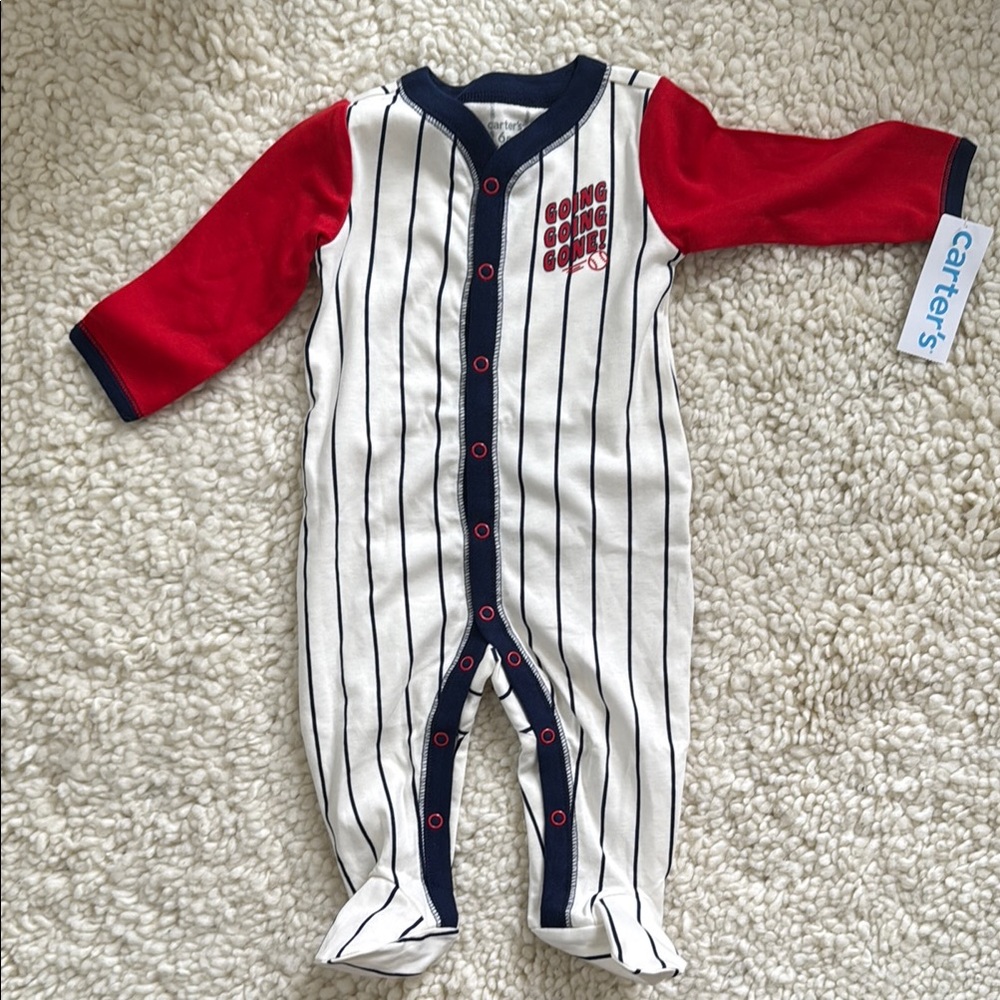 Carter's Red and White Footed One Piece